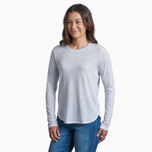 Kuhl Women's The KONSTANCE T-Shirt Small White Long Sleeve Outdoors UPF 50 Sport - Picture 1 of 12